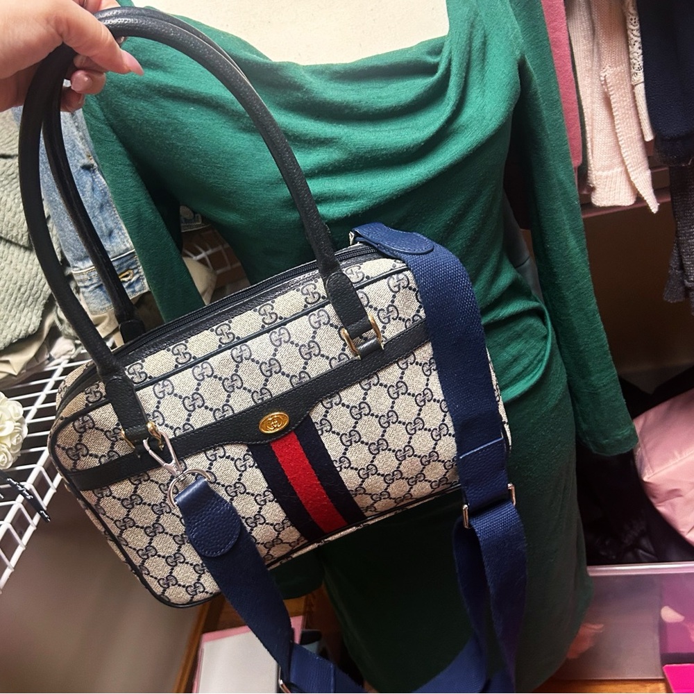 Authentic Gucci Vintage Supreme Monogram Sherry Doctor style Bag - Picture 11 of 13
